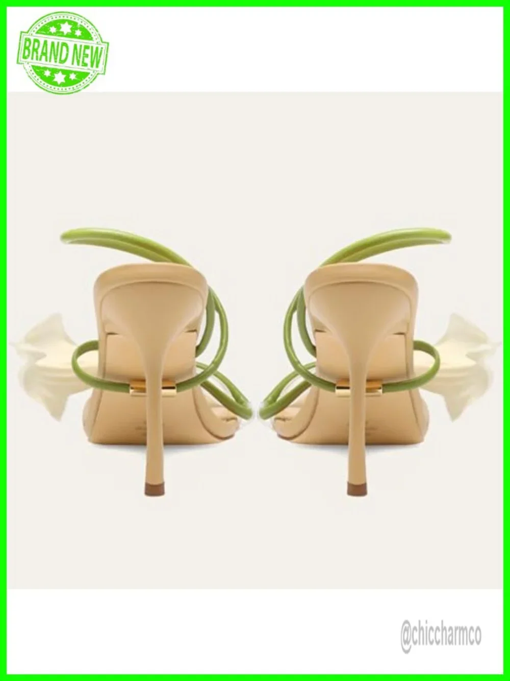 Sculptural 3D Calla Lily Strappy Stiletto Heel Sandals - 4